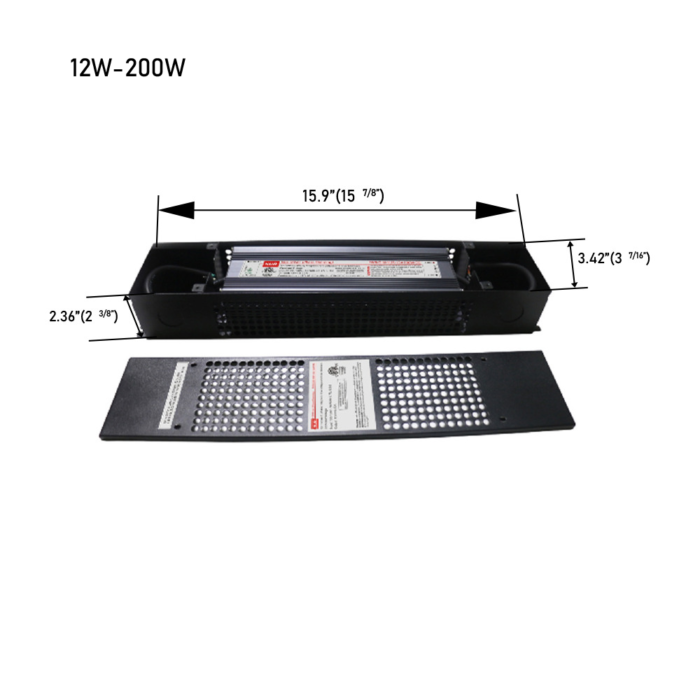 DIMENSION PWR-DIM-NUR-12V-200W-OD a