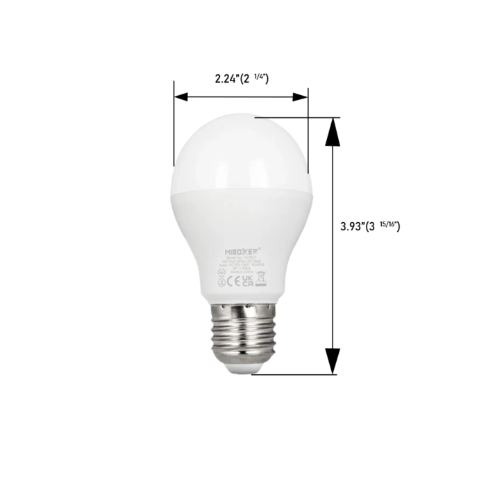 dimension CCT Tunable White A16 Smart Bulb