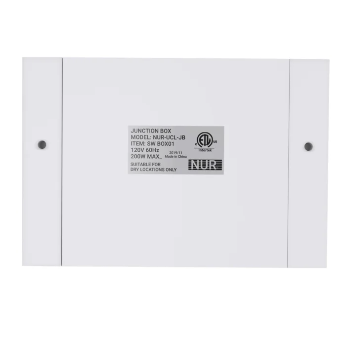 White Junction Box for NUR Under Cabinet Lighting