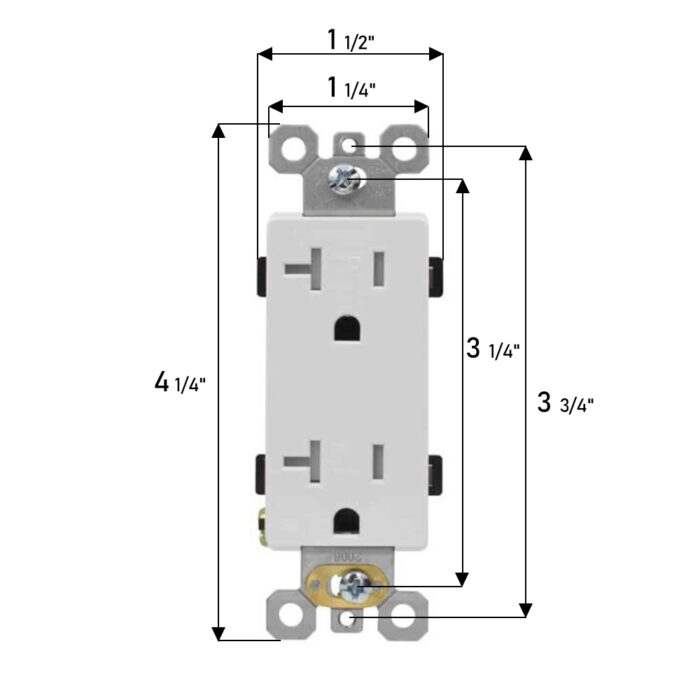 White 20 Amp Décor Duplex Tamper Resistant Receptacle