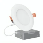 Slim Round Recessed Ceiling Light with Junction Box