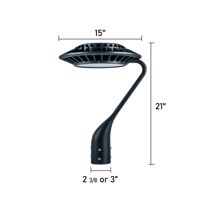 Round Commercial SWAN LED Post Top Area Light