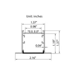 Double Wide Deep Recessed Aluminum Channel