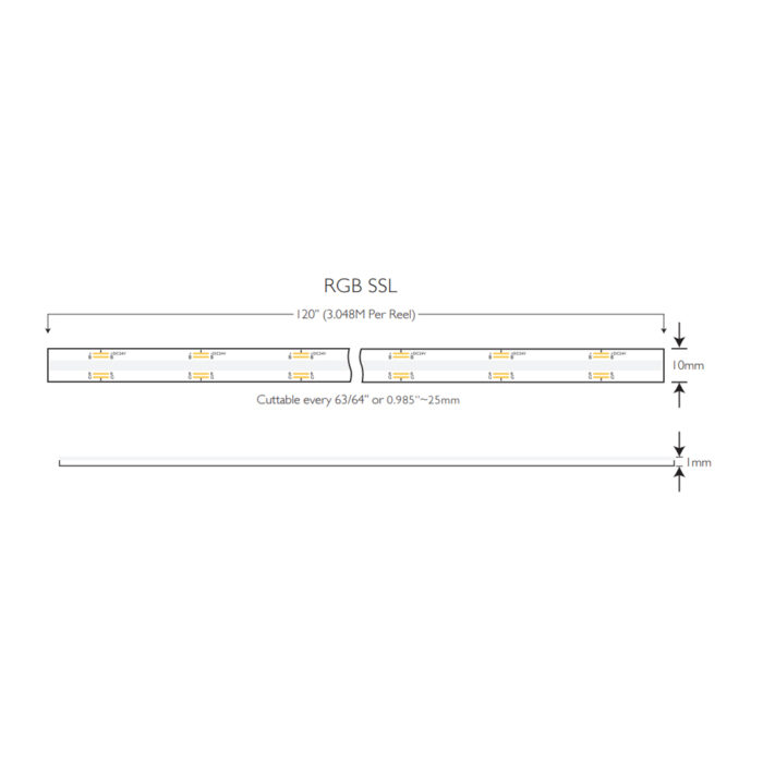 Single Color Options COB Dotless LED Seamlesss Strip Lights